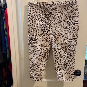 Chico’s Leopard Print Capri Pants - Neutral Tones
